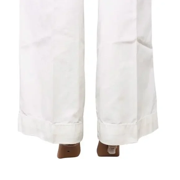 Gap Original White Khaki Original Boy Cut Wide Leg Distressed Trouser Style Pant - Picture 14 of 16